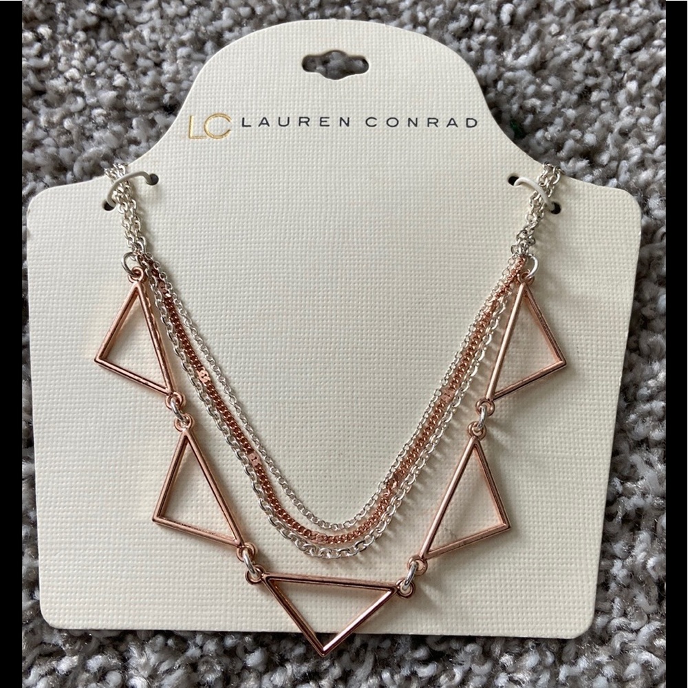 LC Lauren Conrad Silver and Rose Gold Necklace